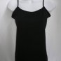 NEW WOMEN BLACK BASIC TANK TOP SEXY CAMISOLE SPAGHETTI STRAPS PLUS SIZE M-L-XL