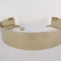 WOMEN HIP HIGH WAIST EXTRA WIDE GOLD METAL MIRROR PLATE FASHION BELT 26"-40" S M