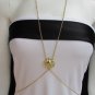 NEW WOMEN GOLD LONG BEADS METAL FASHION BODY CHAIN JEWELRY 2014 TRENDY NECKLACE