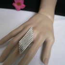 NEW WOMEN LONG SILVER METAL AFRICAN TRIBLE STYLE FASHION RING ADJUSTABLE SIZE