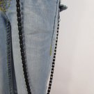 New Men Black Metal 33" Extra Long Motorcycle Wallet Chain KeyChain Punk Rocker