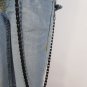 New Men Black Metal 33" Extra Long Motorcycle Wallet Chain KeyChain Punk Rocker