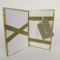 New J. Crew Women Metallic Gold + Beige Wood Bifold Wallet 4 Credit Card Case