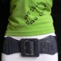 NEW WOMEN HIGH WAIST HIP NAVY BLUE ELASTIC WIDE FASHION BELT 26"-40" XS-S-M-L-XL