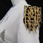 New Women Lady One Shoulder Pin Broach Long Gold Spikes Body Jewelry Gaga M.J.