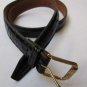 NEW WOMEN BLACK LEATHER CLASSIC THIN PANTS FASHION BELT GOLD BUCKLE 28 27"-31"