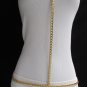 NEW WOMEN GOLD METAL THICK CHAINS CLASSIC BODY T SHAPE FASHION NECKLACE JEWELRY