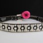 NEW WOMEN BLACK LEATHER WESTERN MINI BOWS RHINESTONES BELT BIG BUCKLE 31"-36" M