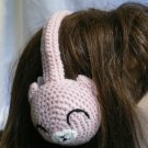 NEW WOMEN / KIDS PINK PANDA BEAR EAR WARMERS GIRLS EARMUFFS ADJUSTABLE SIZE
