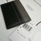 NWT COACH HWL SIGNATURE SV GRAY BLACK SLIM 5 CREDIT CARDS CASE ID WALLET F74375