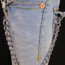 New Men Women Thick Silver Chunky Metal 12" Long Wallet Chains KeyChain Rocker