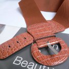 NEW WOMEN HIGH WAIST LOW HIP LIGHT MOCHA BROWN FASHION BELT PLUS SIZE M L XL