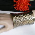 UNIQUE WOMEN METAL CUFF WIDE BRACELET ANTIQUE GOLD MOROCCAN STYLE GRECIAN DESIGN