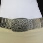 NEW WOMEN HIP WAIST PEWTER ELASTIC METAL FASHION BELT FLOWER BUCKLE 34"-42" M L