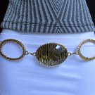 NEW WOMEN WAIST HIP GOLD LEOPARD METAL CHAIN TRENDY FASHION BELT 24"-42" XS-XL