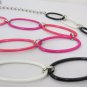New Women Black White / Pink Large Metal Chains Fashion Belt 30"-40" S M L