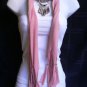 B. NEW WOMEN PINK SCARF NECKLACE SILVER PENDANT MORROCAN FASHION STYLISH CHAINS