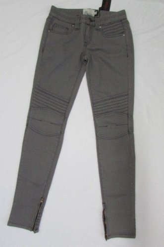 NEW ED HARDY WOMEN STRETCH CLASSIC SKINNY LEGS GRAY NARROW DENIM 25/31 $199