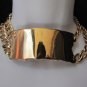 NEW WOMEN HUGE GOLD METAL PLATE CHUNKY CHAINS WESTERN SHORT FASHION NECKLACE
