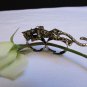 NEW WOMEN RUSTY COPPER METAL 2 FINGERS BIG TIGER LONG FASHION RING RHINESTONES