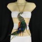 New Women Gold Metal Body Chain Long Fashion Necklace Peacock Pendant Feathers