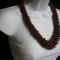 NEW WOMEN BROWN BRONZE BEADS THICK STRAND INDONESIAN TRENDY FASHION NECKLACE