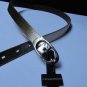NEW BANANA REPUBLIC WOMEN 0.7" THIN METALLIC SILVER FASHION BELT SIZE XS 27"-31"
