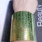 NEW SEXY CHIC WOMEN GOLD METAL WIDE DRESSY CUFF UNIQUE GREEN FASHION FLEXIBLE