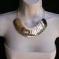 NEW WOMEN WIDE BIG METAL COINS STRAND SILVER LINKS CHAINS NECKLACE 7" DROP