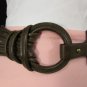 Women Elastic Mocha Brown Low Hip Waist Fashion Belt Round Buckle Fits Sizes S M