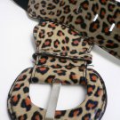NEW WOMEN HIP ELASTIC WAIST STRETCH LEOPARD BELT XS-L