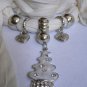 NEW WOMEN WHITE FASHION SOFT SCARF NECKLACE SNOW CHRISTMAS TREE PENDANT XMAS