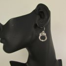 New Women Mini Hand Cuff Silver Metal Fashion Hook Earrings Set Rhinestones