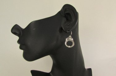New Women Mini Hand Cuff Silver Metal Fashion Hook Earrings Set Rhinestones