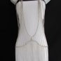 NEW WOMEN SILVER METAL MINI PARTY DRESS FULL BODY CHAIN FASHION NECKLACE JEWELRY