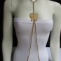 NEW WOMEN GOLD METAL BODY CHAIN BIG YELLOW BUTTERFLY TRENDY FASHION JEWELRY