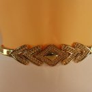New Women Wide Belt Hip Waist Elastic Gold Metal Chain Big Buckle Fashion S M L