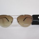 New Banana Republic Men Women Fashion Sunglass Gold Aviator Brown Lens UVA/UVB