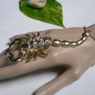 New Women Shinny Gold Scorpion Metal Fashion Bracelet Rhinestones Cuff Jewelry