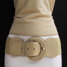 Women Hip High Waist Beige Nude Fashion Belt Elastic Stretch Plus Size M XL XXL