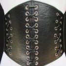 New Women Elastic High Waist Fashion Wide Corset Belt 7" Wide Black Sizes S M
