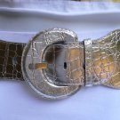 New Women Fashion Silver Fun Belt Hip Elastic High Waist Size XS / Small 25"-37"