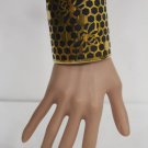 New Women Gold Metal Hand Cuff Bracelet Fashion Jewelry Honey Bees Hives Black