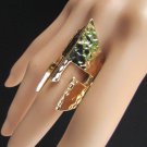 New Women Ring Fashion Gold Metal 1800 Big Greek Warrior Helmet Trendy Size 7