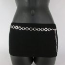 New Women Narrow Metal Skinny Chain Links Fashion Belt Hip Waist Silver Gold M L