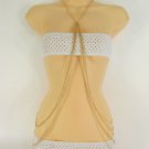 New Women Gold Metal Body Chain Long Fashion Jewelry Pool Beach Party Necklace