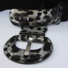 New Women Fashion Hip Elastic High Waist Black Silver Leopard Sexy Belt XS / S