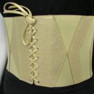 New Women Metallic Gold Elastic Fashion Corset Belt Hip High Waist 28"-35" S M