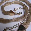New Chic Women Summer Metal Mesh Gold Chain Braided Fashion Belt 32"-40" M L XL