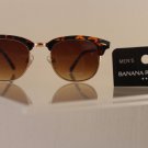 Banana Republic Men Women Fashion Sunglass Gold Brown Leopard Frame UVA/UVB Lens